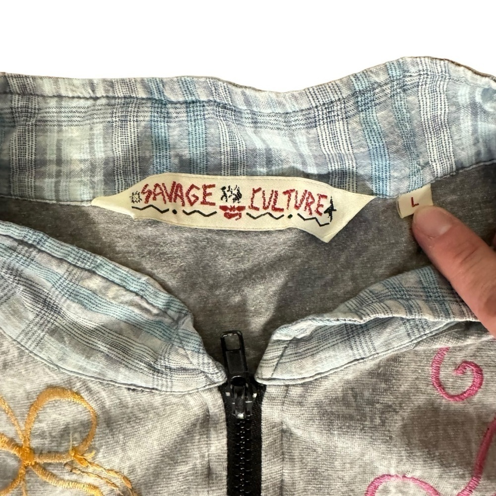 GUC Savage Culture vintage mini dress, multi-medium, colourful, size Large - Picture 9 of 12